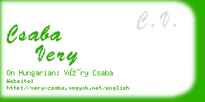 csaba very business card